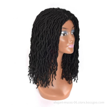 Wholesale Vigorous Crochet Braids Twist Jumbo Dread Faux Locs Hairstyle Wigs for Black Women Long Synthetic Afro Black Wigs